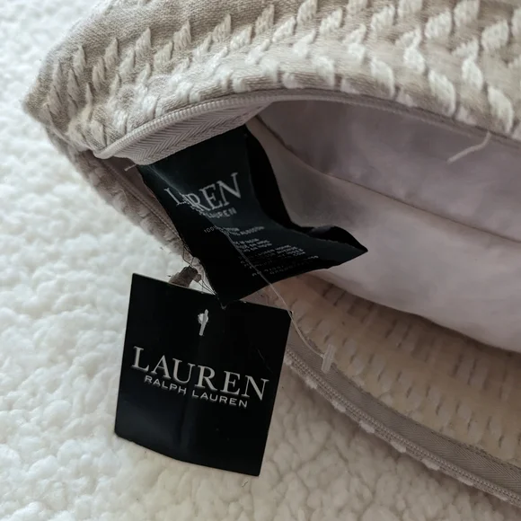 Ralph Lauren embroidered throw pillow with feather insert - Picture 6 of 9